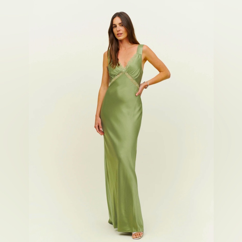 EUC REFORMATION Artichoke Chania Silk Dress